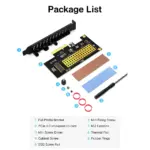 JEYI M.2 NVME to PCIe Adapter Card With SSD Heatsink, 64Gbps ssd PCIe 4.0 X4 Expansion Card for Desktop PC , Gen4 Gen3 Gen2 6