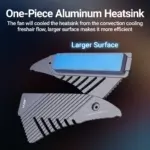JEYI PS5 M.2 SSD Heatsink,  Large Area Solid Aluminum Cooler Thermal Pads for Playstation 5 PCIe 4.0 M.2 NVMe With RGB Version 5