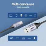 JEYI USB A to Type-C Cable 60W Fast Charging 10Gbps High-Speed Data Transfer for Samsung,Xiaomi,Redmi,Huawei Phones & USB-C 6