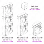 JEYI Liquid Cooler 120/240/360, ARGB CPU AIO Water Cooler, Water Cooling PC, Support Intel & AMD, Efficient PWM-Controlled Pump 6