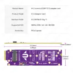 JEYI M.2 NVMe to E1.S Adapter PCIe 4.0 x4 (64Gbps) - 2230-2280 SSD to EDSFF E1.S Converter, Hot Swap, for Server/Data Center 6
