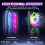JEYI Liquid Cooler 120/240/360, ARGB CPU AIO Water Cooler, Water Cooling PC, Support Intel & AMD, Efficient PWM-Controlled Pump 5