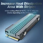 JEYI M.2 SSD Heatsink, 2280 NVME NGFF SSD Cooling Full Aluminum Cooler Radiator with Thermal Silicone Pad for Motherboard / PS5 2
