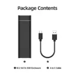 JEYI M.2 SATA SSD Enclosure USB 3.1 (5Gbps) for 2230-2280 SSDs -Auto Sleep, Aluminum Case,B+M Key Support Tool-Free Installation 6
