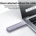 JEYI Direct-attach M.2 NVMe Enclosure, USB-A Plug USB 3.2 10Gbps In-line Aluminum 2242 2280 SSD Case With Magnet Protective Case 4