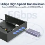 JEYI USB 3.0 Front Panel Hub, Optical Drive 5.25" Front Panel/3.5" Floppy Disk Bay Support USB 3.0/2.0, SATA HDD for Computer HD 3
